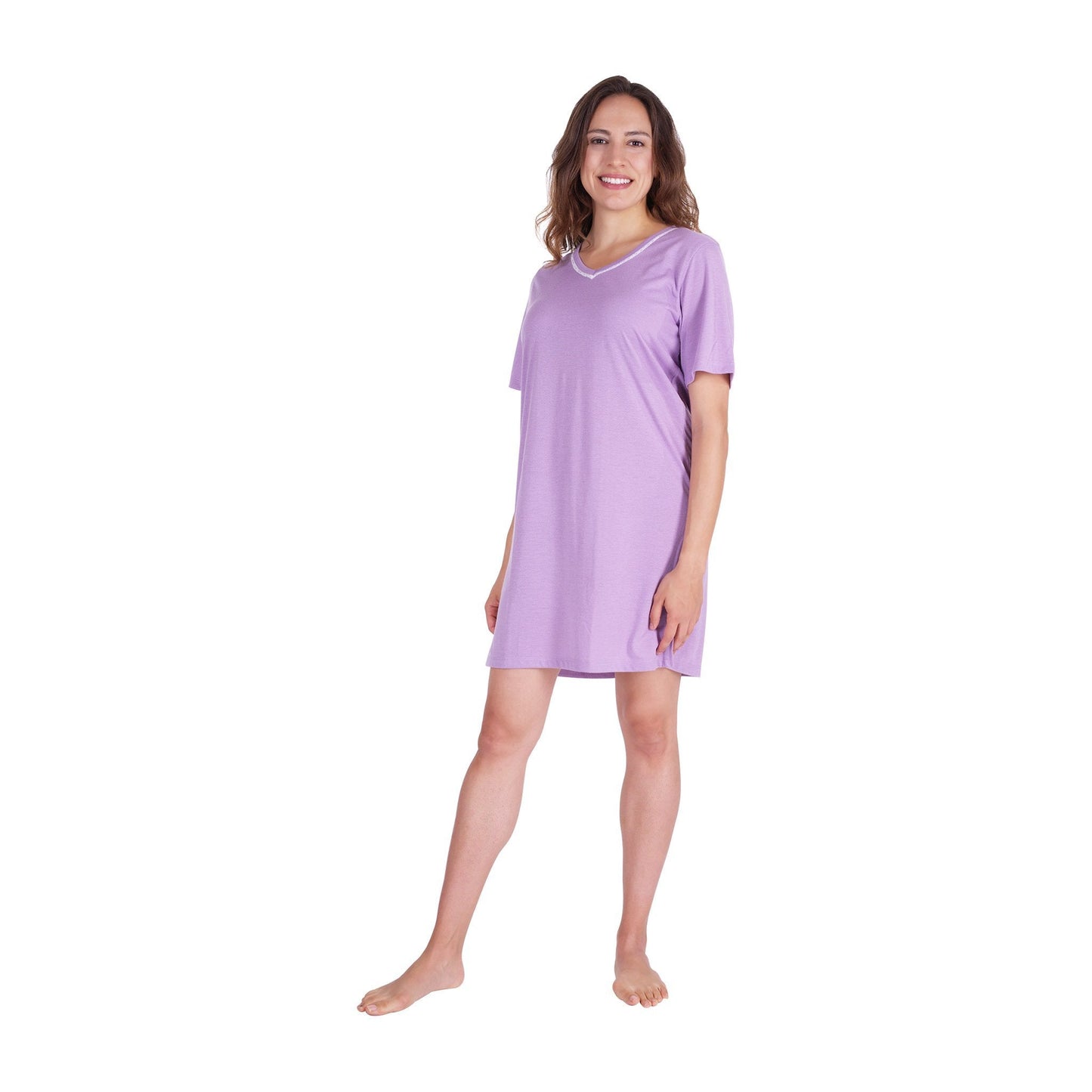 Women's Moisture Wicking V-Neck Nightshirt